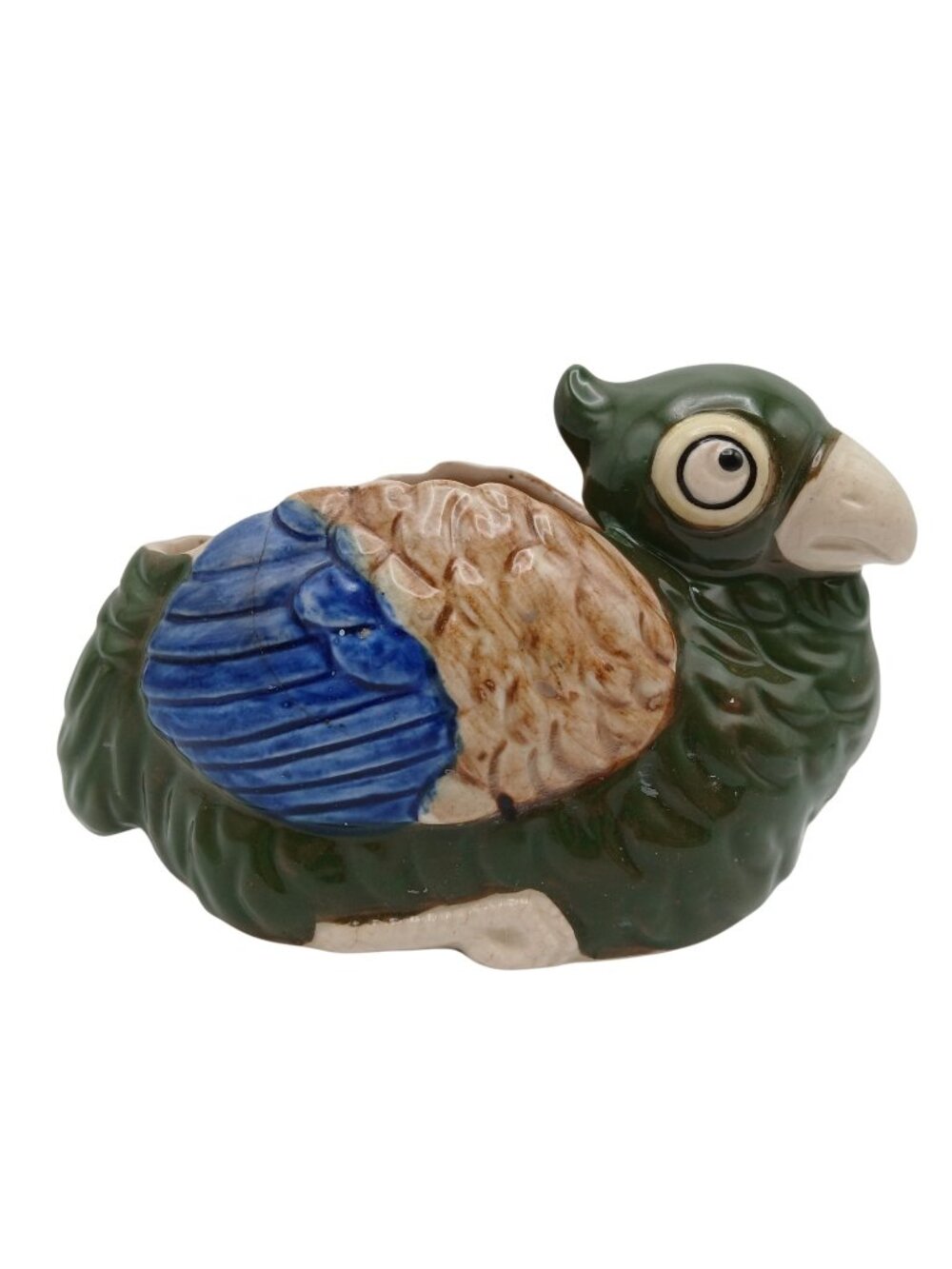 Moriyama Mori-Machi Dodo Bird Planter Hand Painted Porcelain Japan 6"